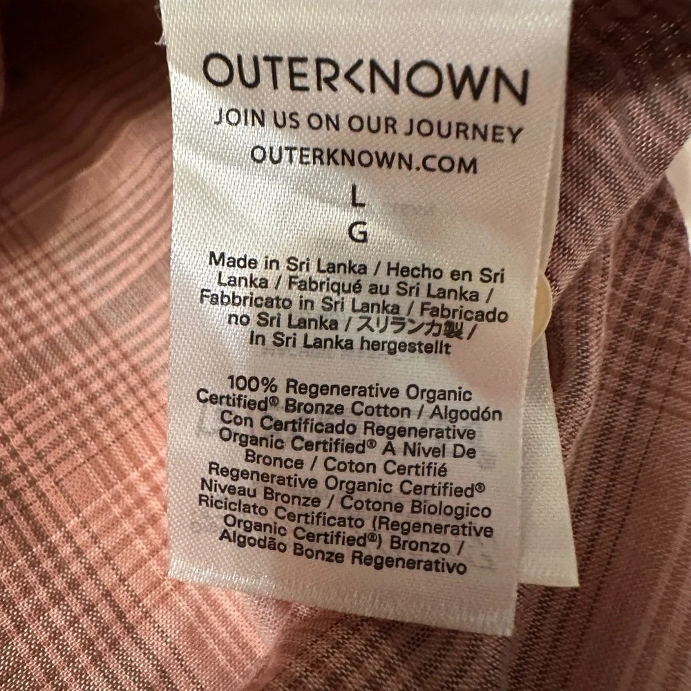 Outerknown Winddrift Plaid Button-Up Women's Top - NWT - Size L - Picture 10 of 12